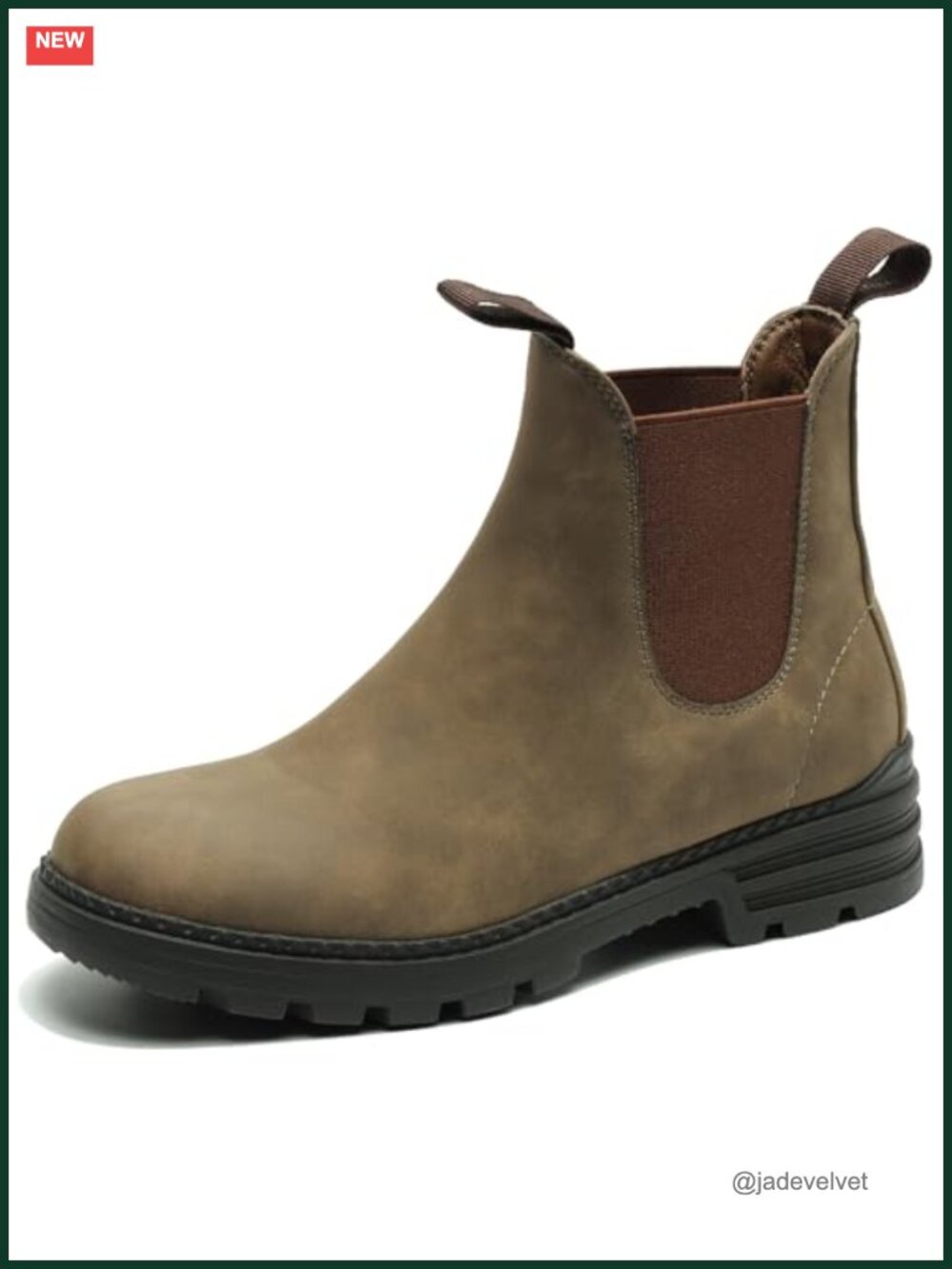 Cestfini Faux Leather Waterproof Chelsea Hiking Boots Women